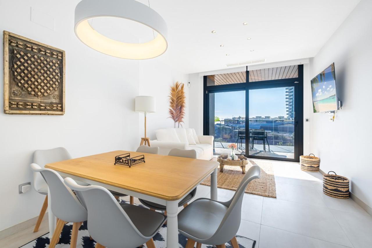 Sunset Waves Deluxe Apartments Poniente Beach Resort 貝尼多姆 外观 照片