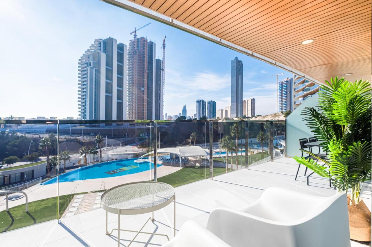 Sunset Waves Deluxe Apartments Poniente Beach Resort 貝尼多姆 外观 照片