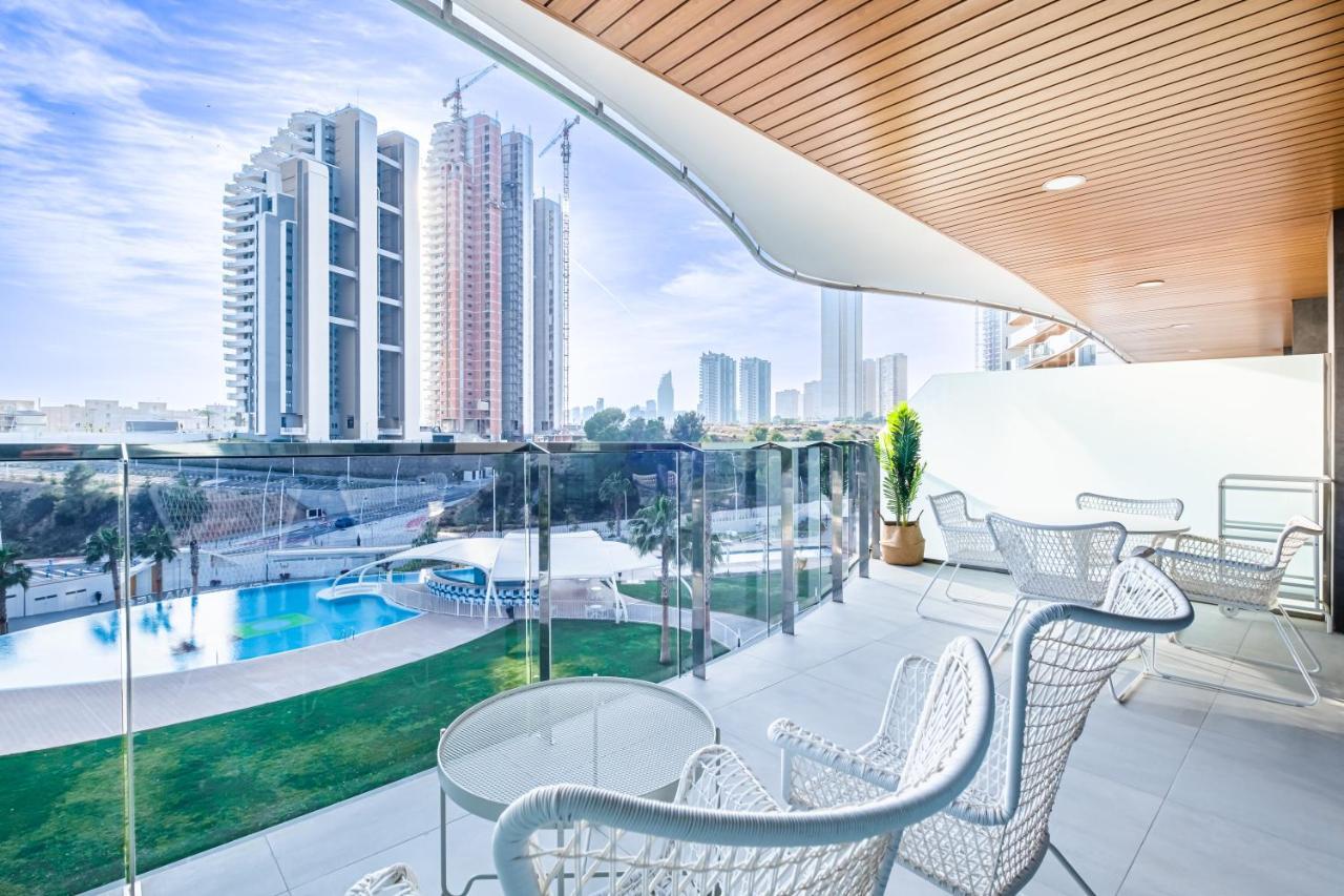 Sunset Waves Deluxe Apartments Poniente Beach Resort 貝尼多姆 外观 照片
